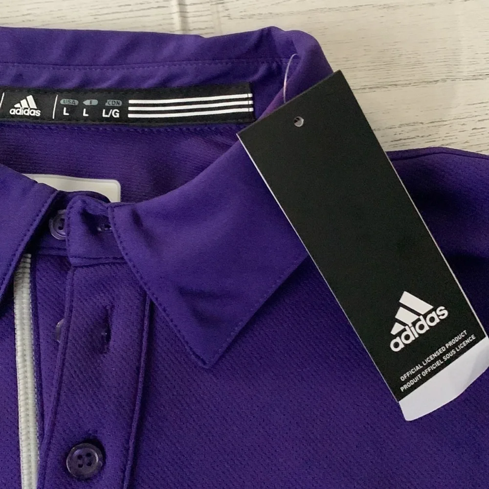 NWT Adidas men’s climacool polo shirt size l